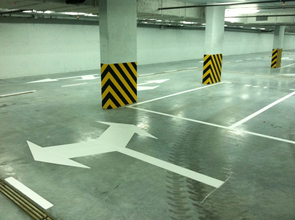 Разметка для подземного паркинга